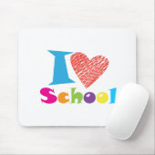 Ik hou van school. Terug naar school. Cartoon Afst Muismat (Met muis)