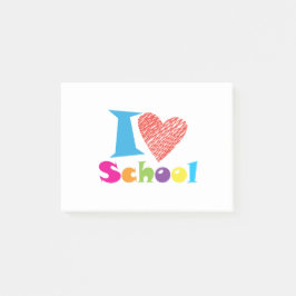 Ik hou van school. Terug naar school. Cartoon Cute Post-it® Notes