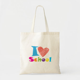 Ik hou van school. Terug naar school. Cartoon Cute Tote Bag