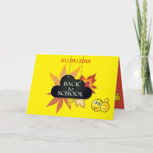 Ik hou van school. Terug naar school. Cartoon Kaart