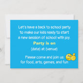 Ik hou van school. Terug naar school. Cartoon Kaart (Achterkant)