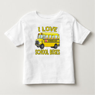 Ik hou van schoolbussen die kinder t-shirt leuk ma