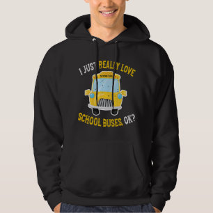 Ik hou van schoolbussen Schattige en Funny Bus Dri Hoodie