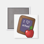 Ik hou van schoolmagneet magneet (Voorkant / Achterkant)