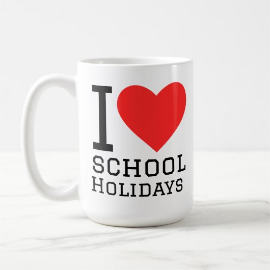 Ik hou van schoolvakanties  koffiemok (Links)
