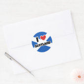 Ik hou van Schotland Ronde Sticker (Envelop)
