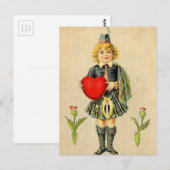 Ik hou van Schotland, vintage Schotse highlander Briefkaart (Voorkant / Achterkant)
