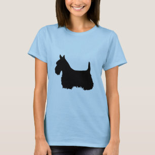 Ik hou van Schotse Terriërs, groot rood hart van l T-shirt