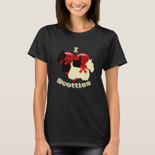 Ik hou van Schotse Terriërs, Zwart & tarwekleurig T-shirt