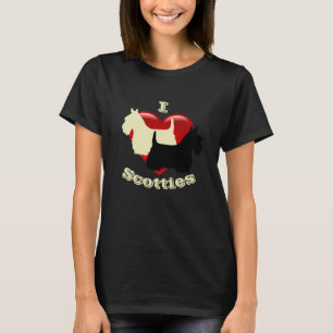 Ik hou van Schotse Terriërs, Zwart & tarwekleurig T-shirt