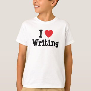 Ik hou van Schrijven hart op maat T-shirt