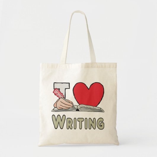 Ik hou van schrijven tote bag (Voorkant)