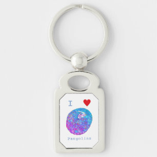 Ik hou van schubdieren leuk leus sleutelhanger