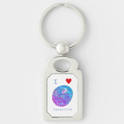 Ik hou van schubdieren leuk leus sleutelhanger (Voorkant)