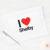 ik hou van schuilkelder rechthoekige sticker (Envelop)