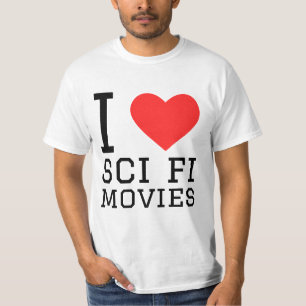 Ik hou van Sci Fi films T-shirt