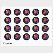 Ik hou van Science tie dye stickers (Vel)