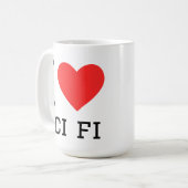 Ik hou van sciencefiction koffiemok (Voorkant links)