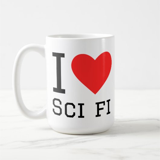 Ik hou van sciencefiction koffiemok (Links)