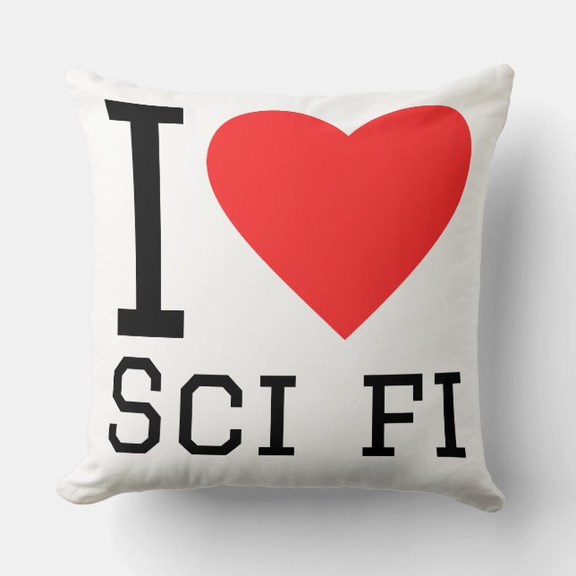 Ik hou van sciencefiction kussen (Voorkant)