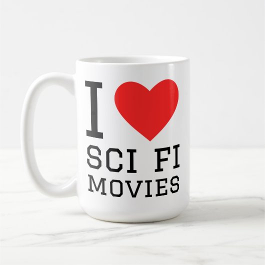 Ik hou van sciencefictionfilms koffiemok (Links)
