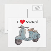 Ik hou van scooters! Briefkaart (Voorkant / Achterkant)