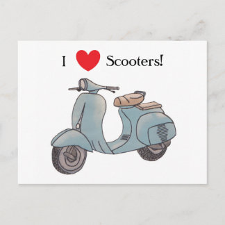 Ik hou van scooters! Briefkaart