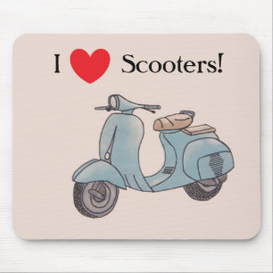 Ik hou van scooters! Mousepad Muismat