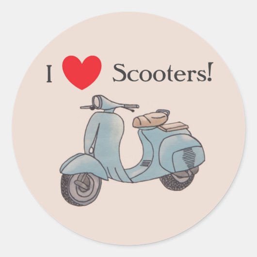 Ik hou van scooters! Stickers (Voorkant)