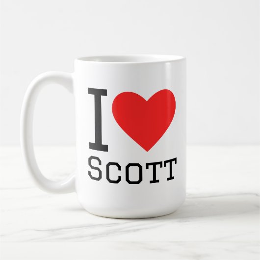 Ik hou van scott koffiemok (Links)