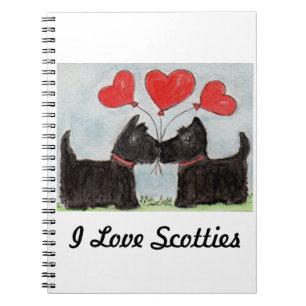 Ik hou van SCOTTIES NOTEBOOK Scottie Dogs verjaard Notitieboek