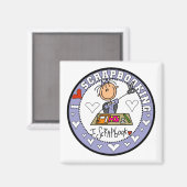 Ik hou van scrapbooking magneet (Voorkant / Achterkant)