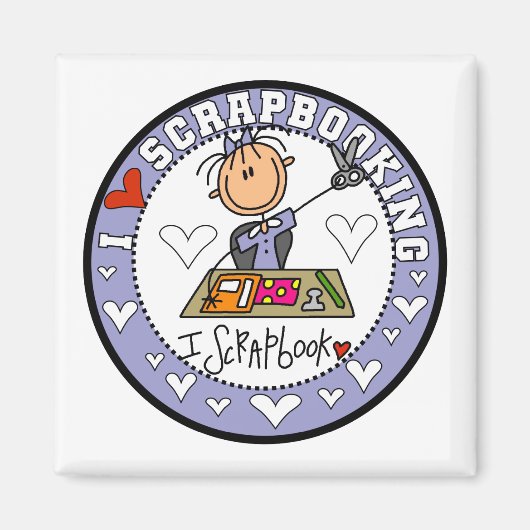 Ik hou van scrapbooking magneet (Voorkant)