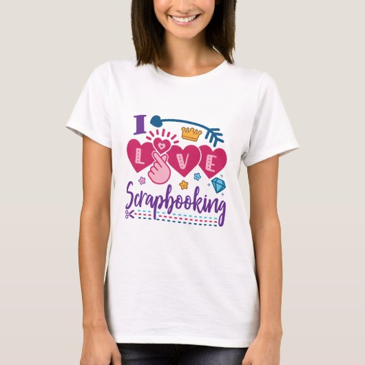 Ik hou van Scrapbooking Scrapbook T-shirt (Voorkant)