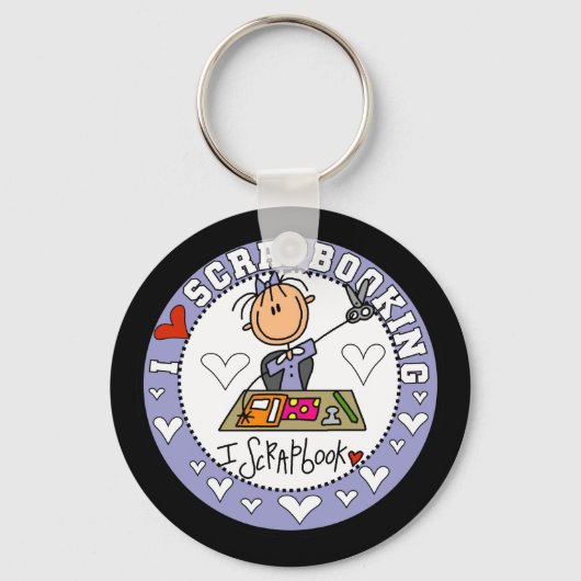 Ik hou van scrapbooking sleutelhanger (Voorkant)