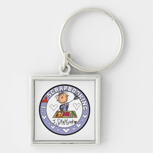Ik hou van scrapbooking sleutelhanger (Voorkant)
