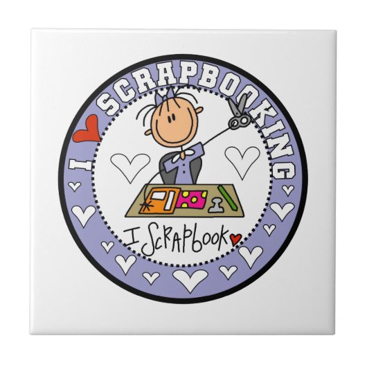 Ik hou van scrapbooking tegeltje (Voorkant)