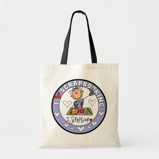 Ik hou van scrapbooking tote bag (Voorkant)