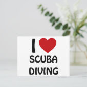 Ik hou van Scuba Diving Briefkaart (Staand voorkant)