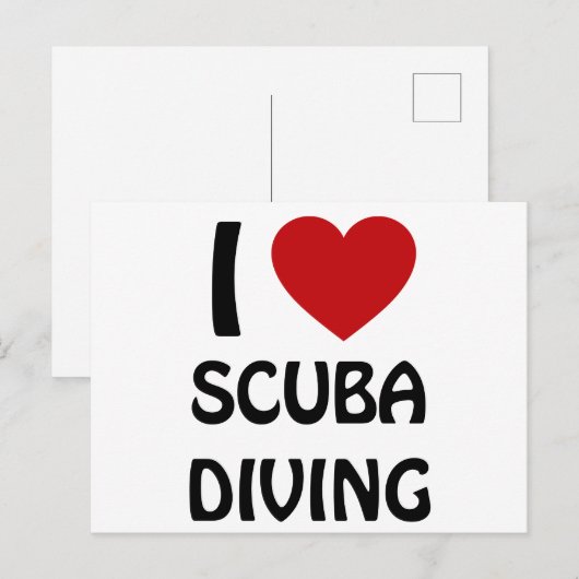 Ik hou van Scuba Diving Briefkaart (Voorkant / Achterkant)