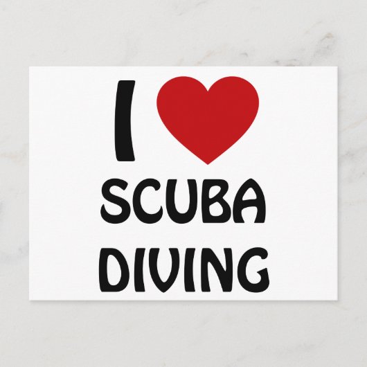 Ik hou van Scuba Diving Briefkaart (Voorkant)