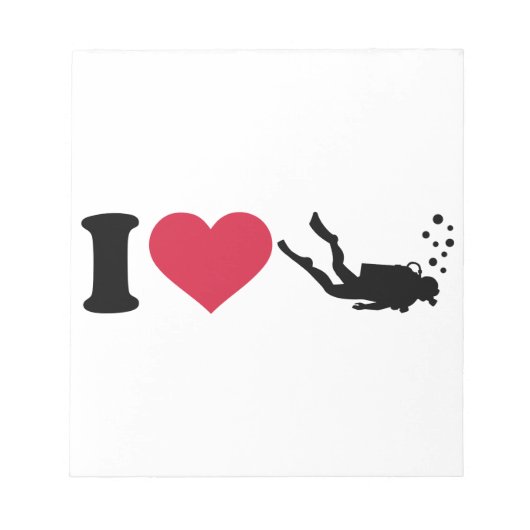 Ik hou van Scuba Diving Notitieblok (Voorkant)