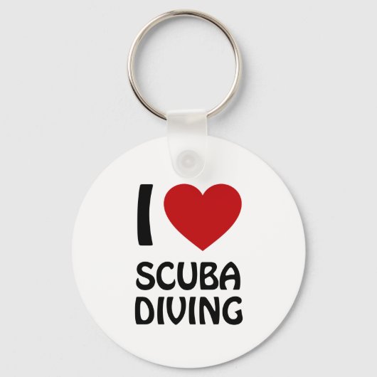 Ik hou van Scuba Diving Sleutelhanger (Voorkant)