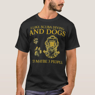 Ik hou van Scuba-duiken en honden en misschien 3 m T-shirt