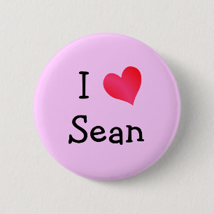 Ik hou van Sean Ronde Button 5,7 Cm