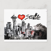 Ik hou van Seattle Briefkaart (Voorkant)