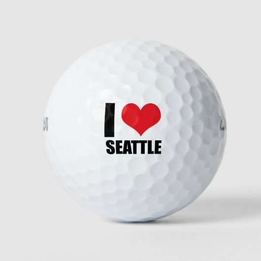 Ik hou van Seattle Golfballen (Voorkant)