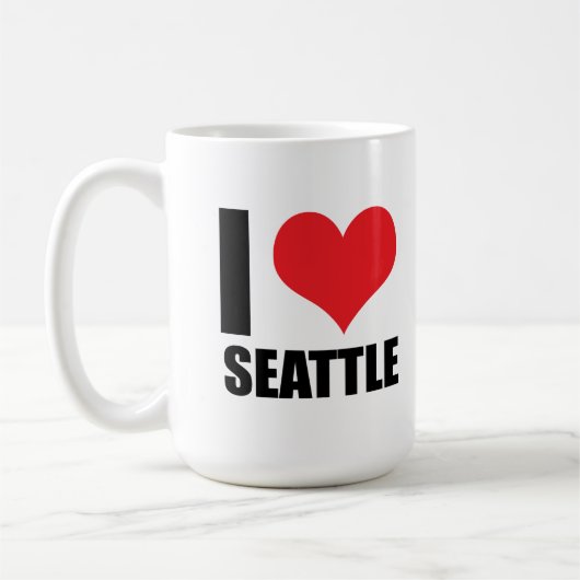 Ik hou van Seattle Koffiemok (Links)