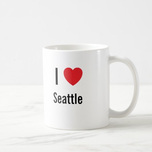 Ik hou van Seattle Koffiemok (Rechts)