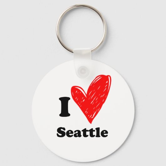 Ik hou van Seattle Sleutelhanger (Voorkant)
